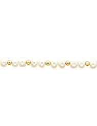 14K Gold Pearl Beaded Necklace 16"
