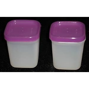 Tupperware Freezer Round Mini Purple Seal Set of 2 by Tupperware