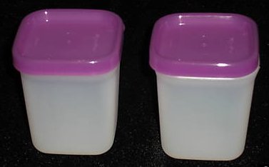 Tupperware Freezer Round Mini Purple Seal Set of 2