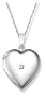 14k White Gold Diamond-Accent Heart Locket, 20"