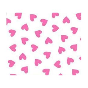 Fitted Crib / Toddler Sheet - Primary Hearts Pink Woven - Made In USA