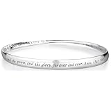 Sterling Silver "Lord's Prayer" Bangle Bracelet ~ Amazon.com Collection