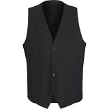 POINT ZERO Pinstripe Mens Vest - Charcoal