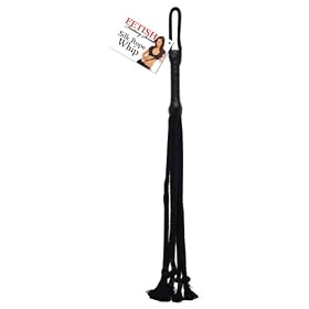 Fetish Fantasy Silk Rope Whip, Black