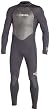 Xcel Men's SLX Offset Zip 4/3mm Fullsuit with Silver-Ash Logos (Black)