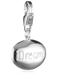VINANI brand Germany 925 Sterling Silver Charm Pendant shiny Oval Inscription "Dream" HDM