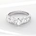 1.50 Carat Round Brilliant with Baguette Diamond Engagement Ring in 18ct Solid White Gold
