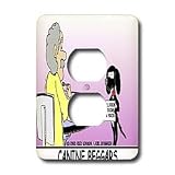 Londons Times Funny Dogs Cartoons - Doggie Beggars - Light Switch Covers - 2 plug outlet cover