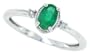 0.46ct Oval Genuine Emeraldand Diamond Ring in 10Kt White Gold-7