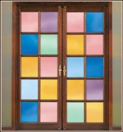 Amber Deco Tint Stained Glass Privacy Window Film - 24