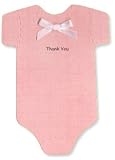 Onesie Thank-you Cards - Pink Linen - Baby Girl