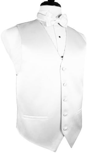 Tuxedo Vest Solid Satin with White Bowtie (48-50 xlarge)