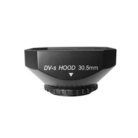 Mennon DV-s 30.5 Screw Mount 30.5mm Digital Video Camcorder Lens Hood with Cap, Black by Mennon