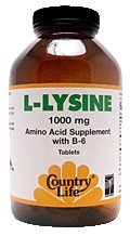 L-Lysine 1000mg With B6 Gluten-Free - 50 - Tablet
