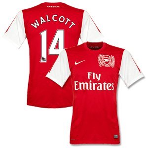 11-12 Arsenal Home Jersey + Walcott 14