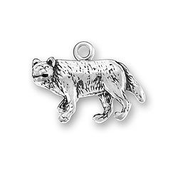 Sterling Silver Wolf Charm