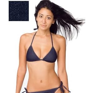 Buy American Apparel Faux Denim Triangle Bikini Top
