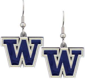 Washington Huskies Dangle Earrings - NCAA College Athletics Fan Shop Sports Team Merchandise
