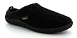 Mens Black Fleece Full Toe Mule Slippers - Black - UK 6-12