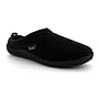 Dr Keller "Ivan" Mens Fleece Mule Slippers - Black