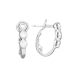 3 Cubic Zirconia Sterling Silver Earrings