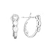 3 Cubic Zirconia Sterling Silver Earrings