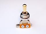 MIJ Toggle Swith Chrome with Gold Knob