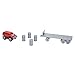 Max Tow Truck Mini Haulers Tow and Go Packs Red Push Truck with Barrel Accessories Vehicle