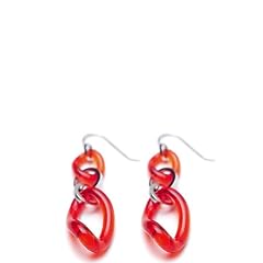 Leonardo Damenohrh�nger Edelstahl + Glas rot Fire 011043