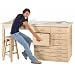 Diversified Woodcraft PLB-201 Planning and Layout Bench with Drawer, 1-1/4" Plastic Laminate Top, 72" Width x 37" Height x 30" Depth