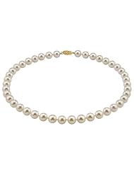 AAA Japanese White Akoya Cultured Pearl 9.5-10.0mm Necklace with 14K Gold Clasp 18 Inches