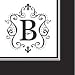 Monogram Black & White Cocktail Napkins - B