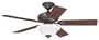 Hunter 22465 Brookline 52-Inch Ceiling Fan with Light and 5 Dark-Cherry/Medium-Oak Blades, New Bronze