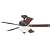 Hunter 22465 Brookline 52-Inch New Bronze Ceiling Fan with Light and 5 Dark-Cherry/Medium-Oak Blades