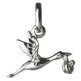 Links of London Silver Stork and baby Charm