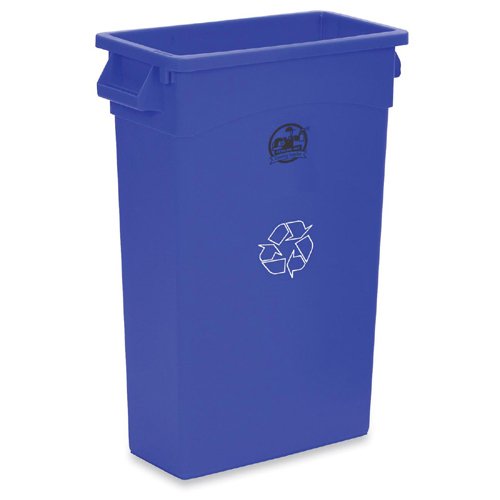 GJO57258 - Recycling Container, 23 Gallon, 22-1/2x11x30, Blue