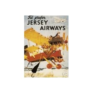 1379 EXTRA LARGEJERSEY AIRWAYS METAL ADVERTISING WALL SIGN RETRO ART
