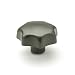 JW Winco Type E Cast Iron Tapped Hand Knob, Threaded Hole, M8 x 1.25 Thread Size X 15mm Thread Depth, 40mm Head Diameter (Pack of 1)