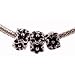 Antique Silver Plated Square with Flowers Spacer Bead Fits Pandora (3)