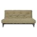 Mozaic Queen Size 10-inch Cotton Twill Futon Mattress, Khaki