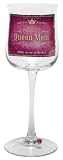 Santa Barbara Design Studio Long Stem Wine Glass with Beaded Stem Charm, Queen Mom