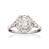 C. 2000 Vintage 1.61ct Diamond Solitaire Engagement Ring. Size 8