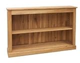 MODERN 100% SOLID OAK CONTEMPORARY 'BROOKLYN' LOW BOOKCASE / DISPLAY UNIT