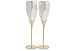 Personalized Silver and Gold Plated Wedding Toasting Flutes with Free Engraving and Shipping