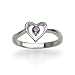 Sterling Silver Amethyst Heart Ring