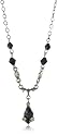 1928 Jewelry Vintage-Inspired Black-Diamond Crystal Drop Necklace