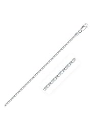 Rhodium Plated 2.2mm 925 Sterling Silver Popcorn Style Chain