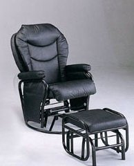 Kitchen: Leather Glider/ Recliner with Ottoman