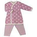 Organics For Kids Spotty Kimono and Pants Set 0-5M Pink