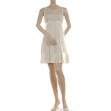 BCBG CREAM SILK RUFFLE-APLQ COCKTAIL DRESS NEW 10 at BCBG MAX AZRIA